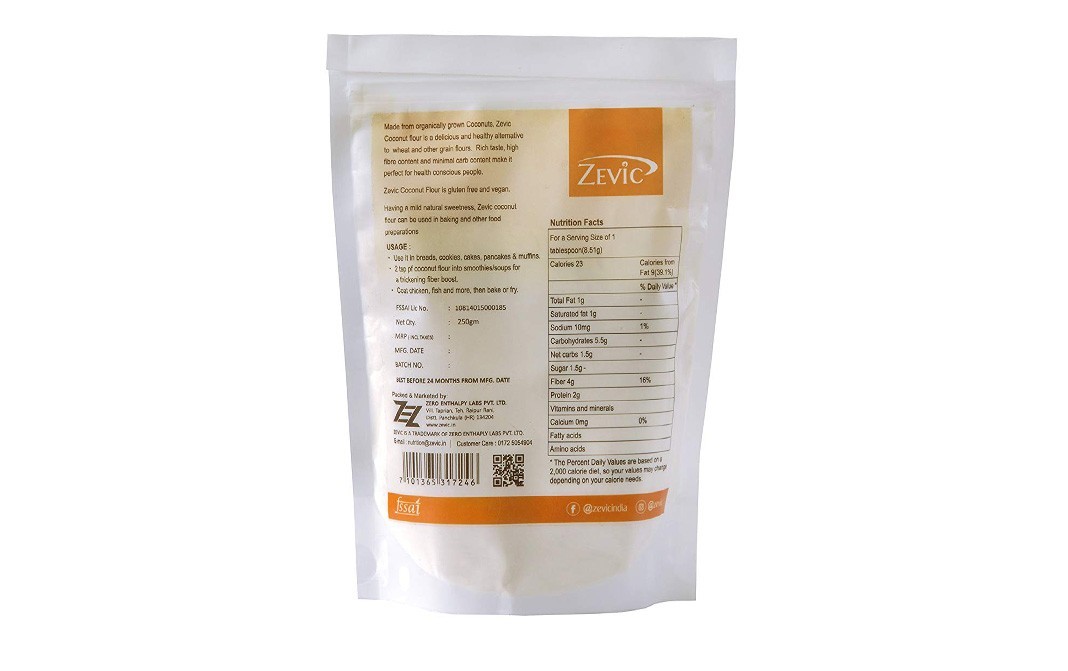 Zevic Coconut Flour    Pack  250 grams